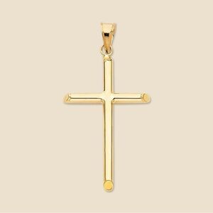 Cross charm | 14k Real Gold Pendant | perfect gift | Cross pendant |